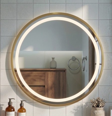 مراي 80سم مضيئة ذهبي Revilas sm5002-g80